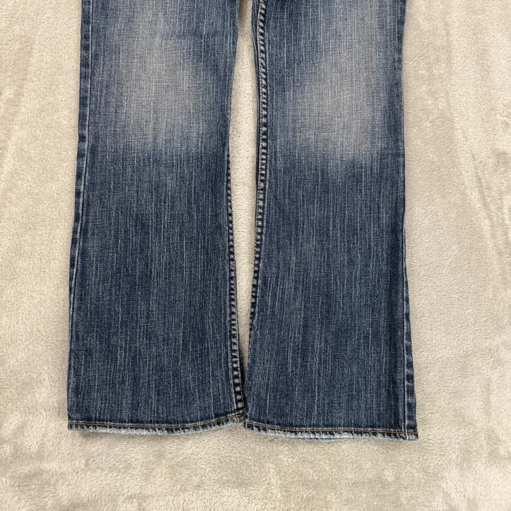 Silver Jeans Womens W29 L30 Blue‎ Bootcut Stretch Western Julia Faded Whiskered